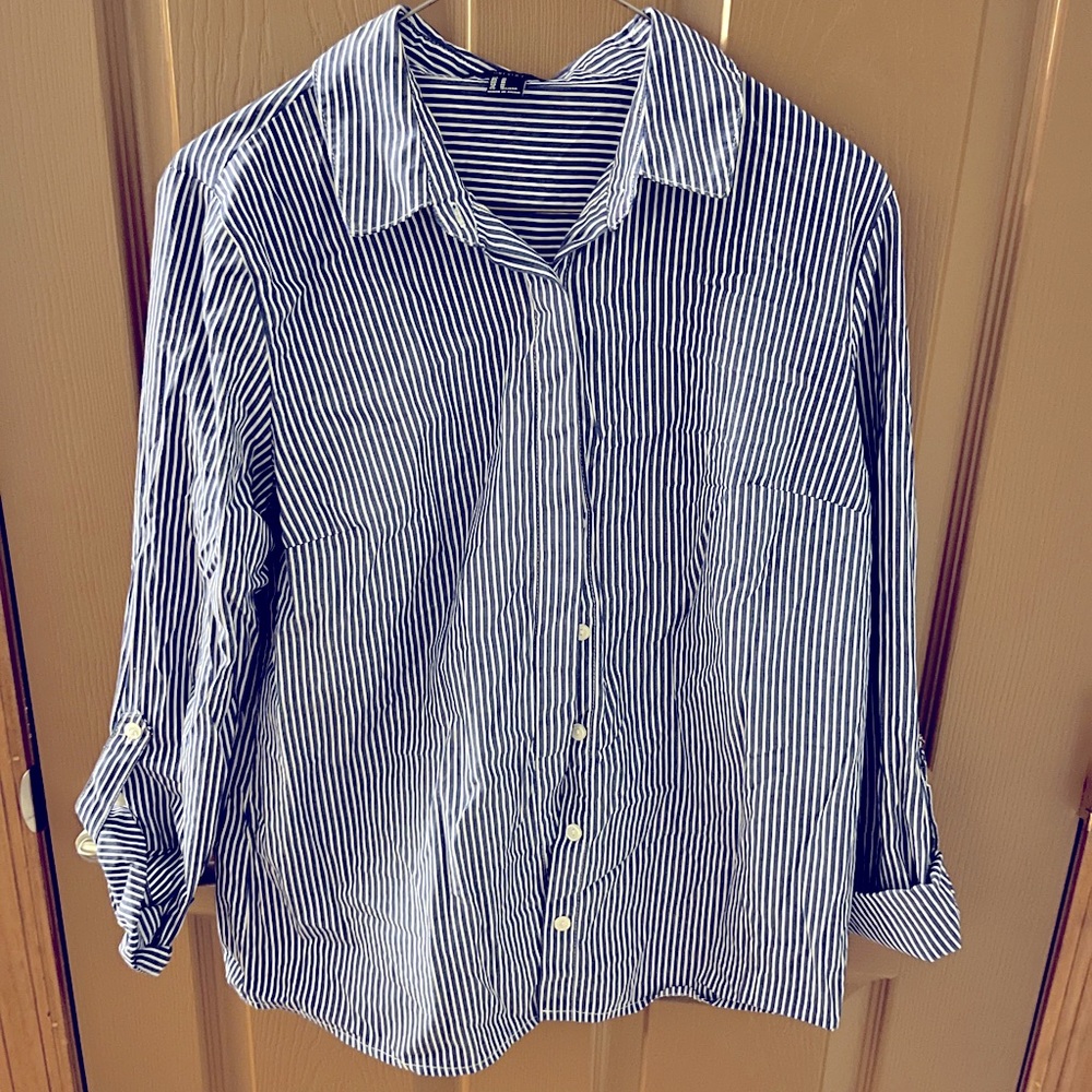 Blue Pin Striped Shirt 💙